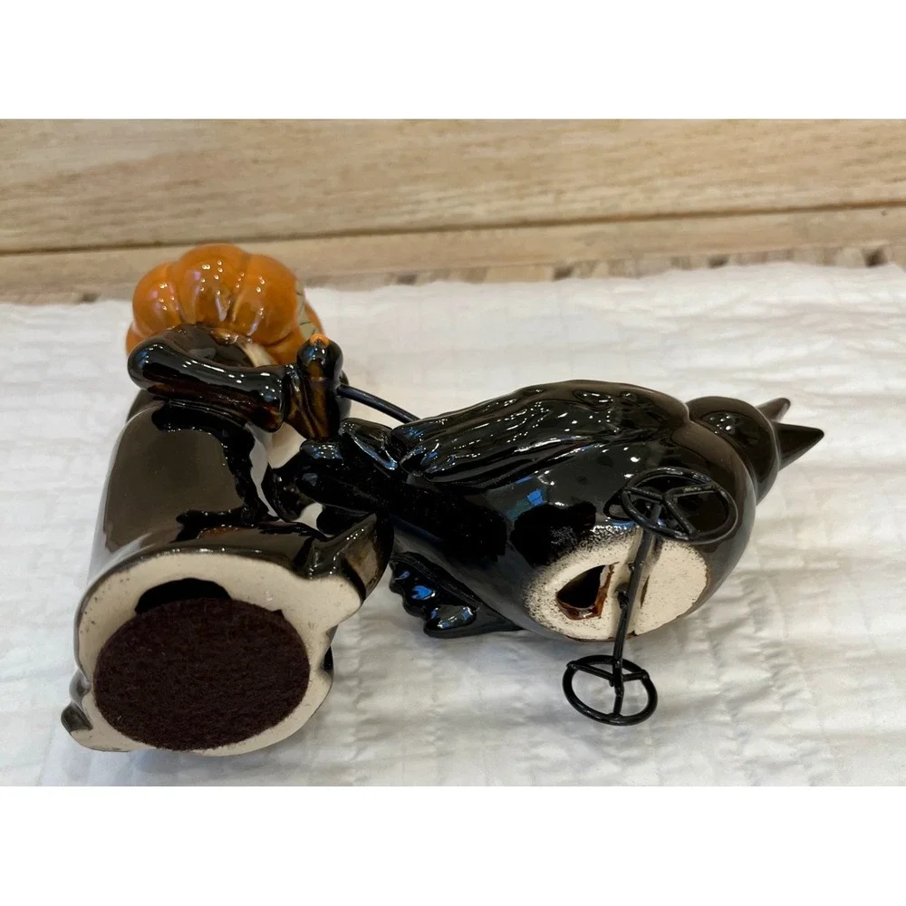 Yankee Candle PumpkinPeople Raven Carriage TeaLight Holder Halloween 2011 Rare